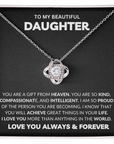 To My Daughter - Love Knot Necklace
