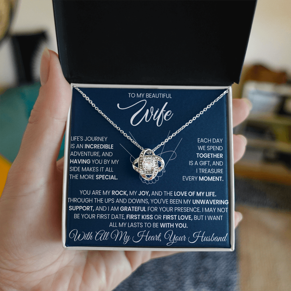 To My Wife - Love Knot Necklace Gift