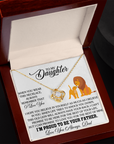 To My Daughter - Love Knot Necklace Gift From Dad