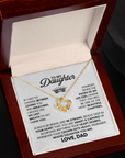 To My Daughter - Love Knot Necklace Gift From Dad