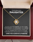 To My Daughter - Love Knot Necklace