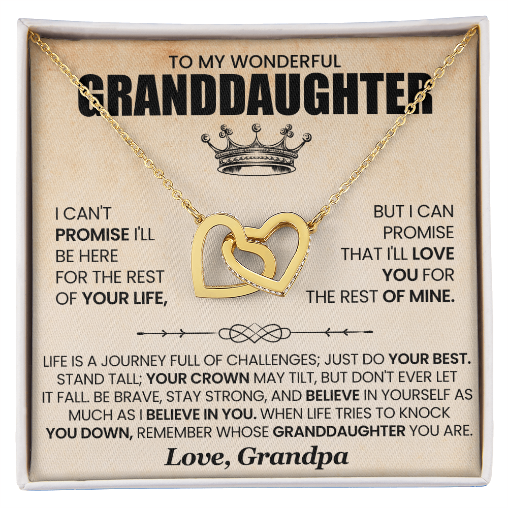 To My Granddaughter - Interlocking Hearts Gift