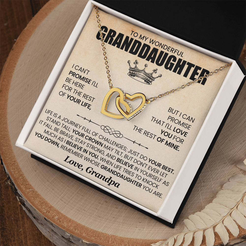 To My Granddaughter - Interlocking Hearts Gift