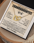 To My Granddaughter - Interlocking Hearts Gift