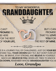 To My Granddaughter - Interlocking Hearts Gift