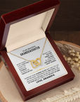 To My Granddaughter - Interlocking Hearts Necklace Gift From Grandma
