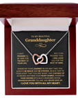 To My Granddaughter - Interlocking Hearts Necklace Gift