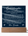 To My Granddaughter - Acrylic Square Gift