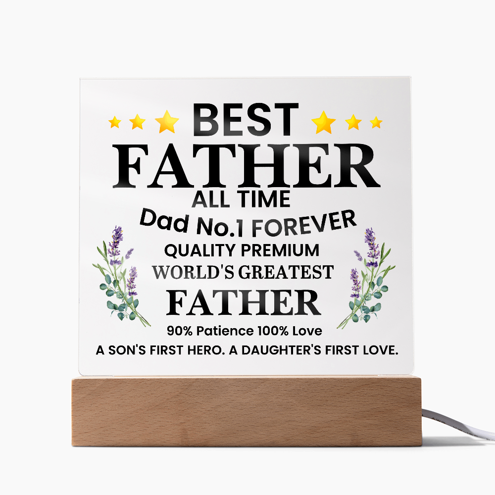 To My Dad - Acrylic Square Plaque Gift