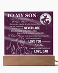 To My Son - Acrylic Square Plaque Gift From Dad