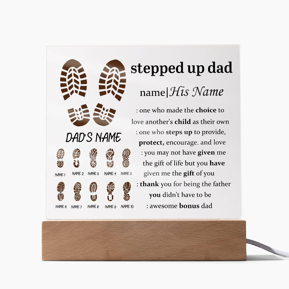 To My Dad - Acrylic Square Plaque Gift