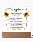 To My Granddaughter - Acrylic Square Plaque Gift