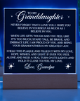 To My Granddaughter - Acrylic Square Gift