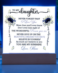 To My Granddaughter - Acrylic Square Plaque Gift