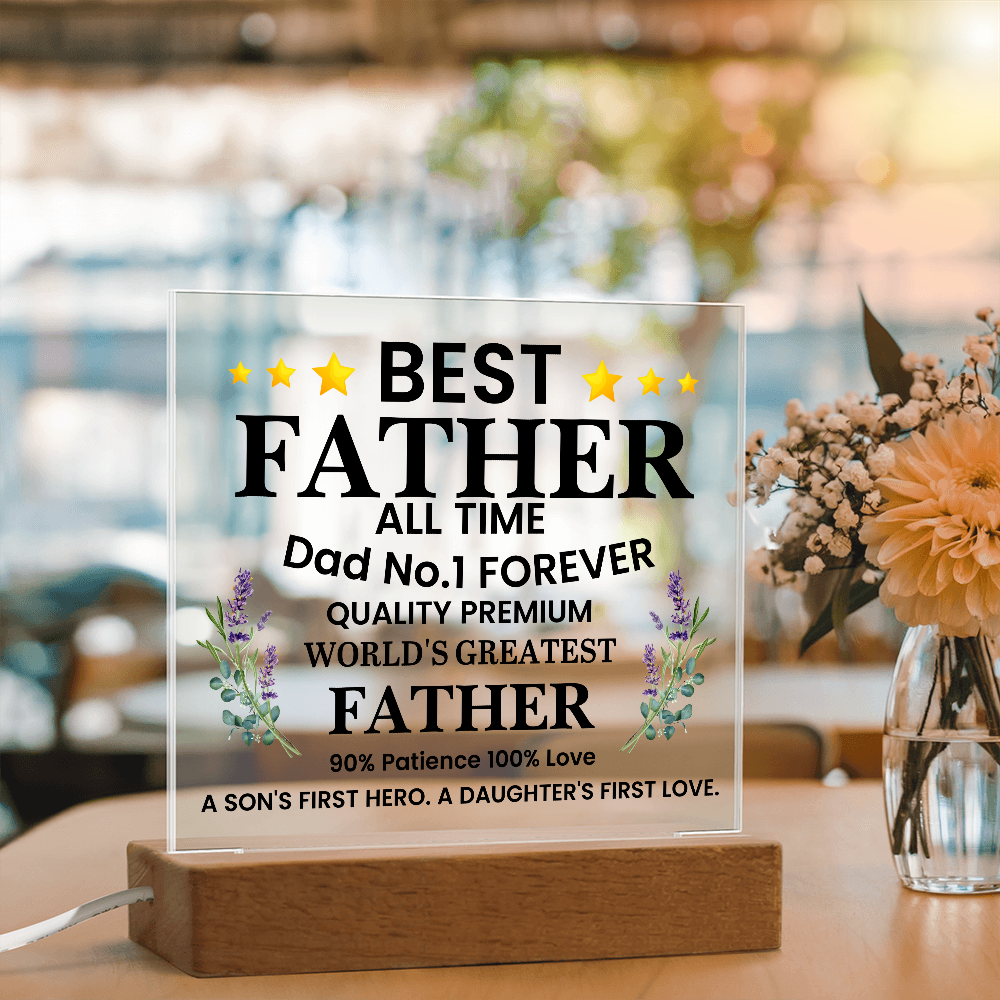 To My Dad - Acrylic Square Plaque Gift