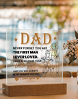 To My Dad - Acrylic Square Plaque Gift