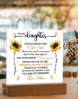 To My Granddaughter - Acrylic Square Plaque Gift