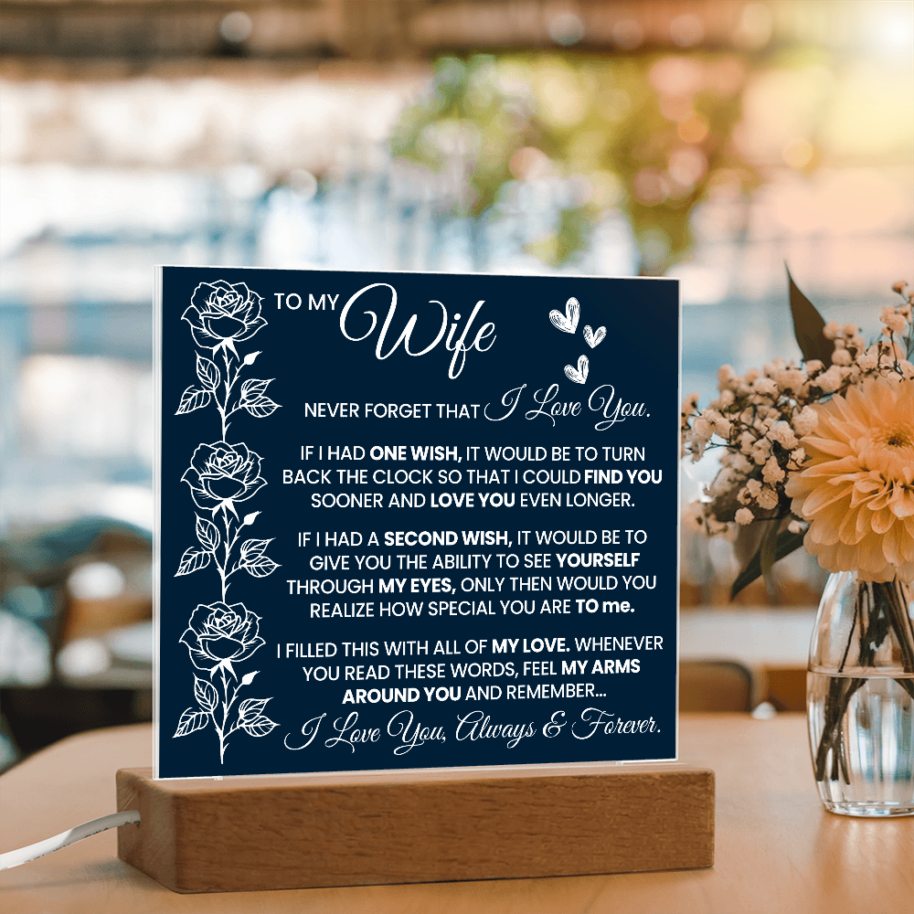 To My Wife - Acrylic Square Plaque Gift