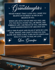 To My Granddaughter - Acrylic Square Gift