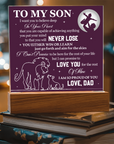 To My Son - Acrylic Square Plaque Gift From Dad