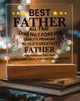 To My Dad - Acrylic Square Plaque Gift