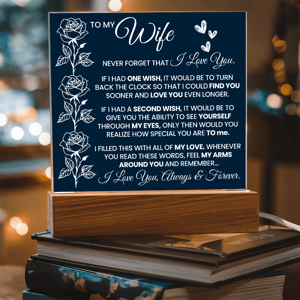 To My Wife - Acrylic Square Plaque Gift