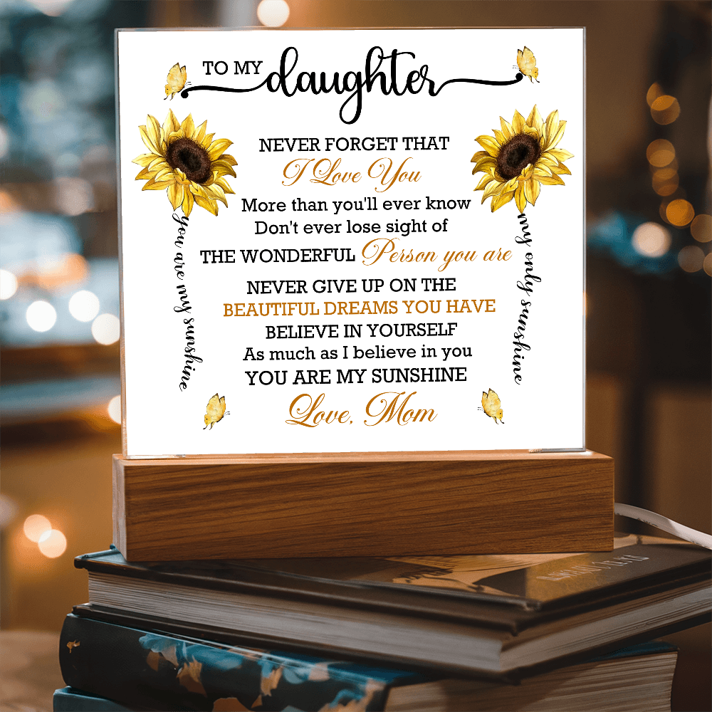 To My Granddaughter - Acrylic Square Plaque Gift