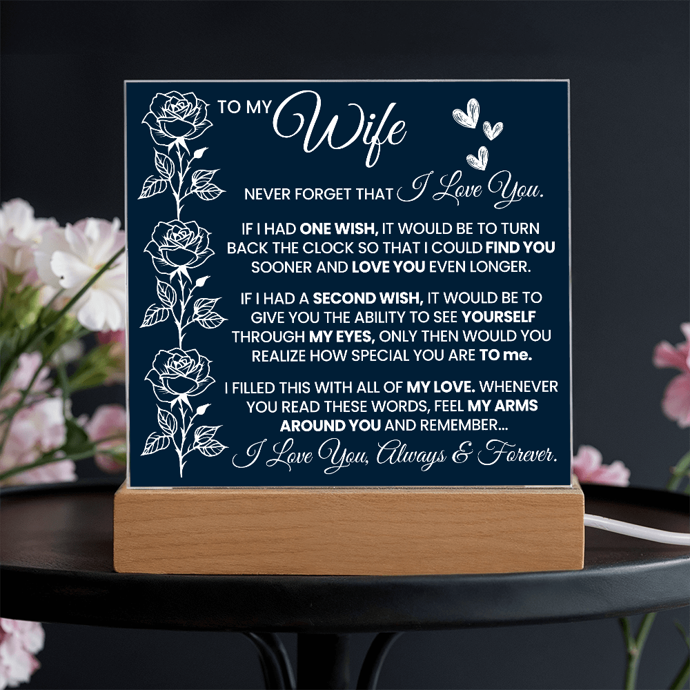 To My Wife - Acrylic Square Plaque Gift