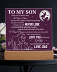 To My Son - Acrylic Square Plaque Gift From Dad