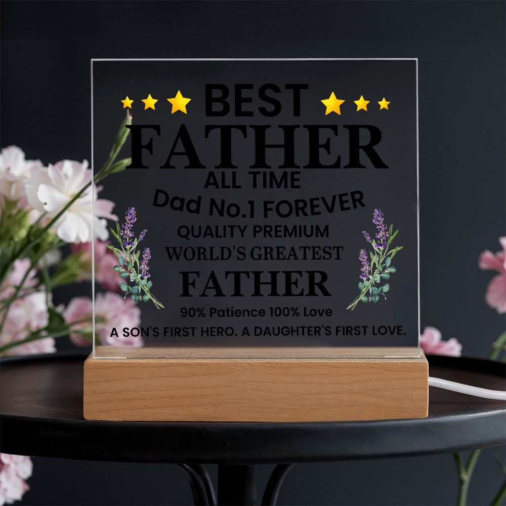 To My Dad - Acrylic Square Plaque Gift
