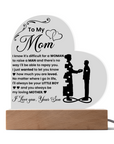 To My Son - Acrylic Heart Plaque Gift From Mom