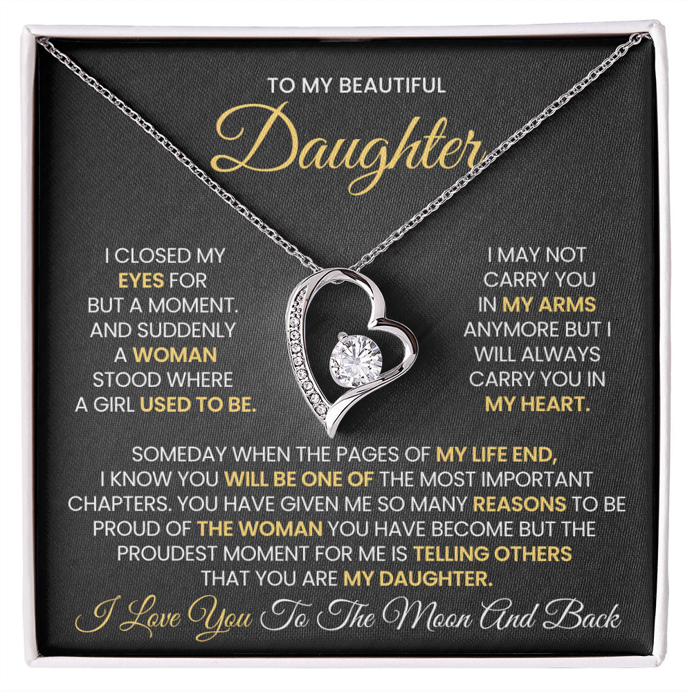 To My Daughter - Forever Love Necklace Gift