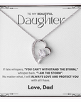 To My Beautiful Daughter - Love Dad - Forever Love Necklace Gift Set - LK005