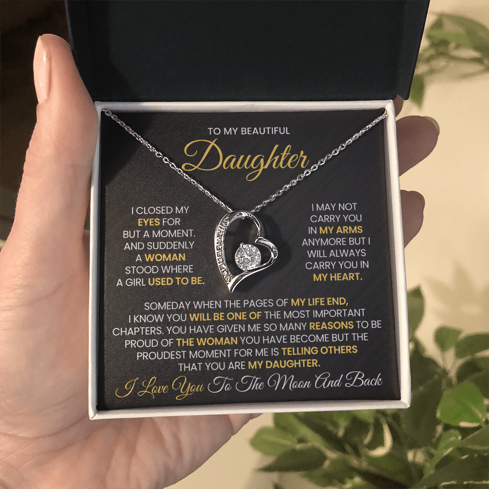 To My Daughter - Forever Love Necklace Gift