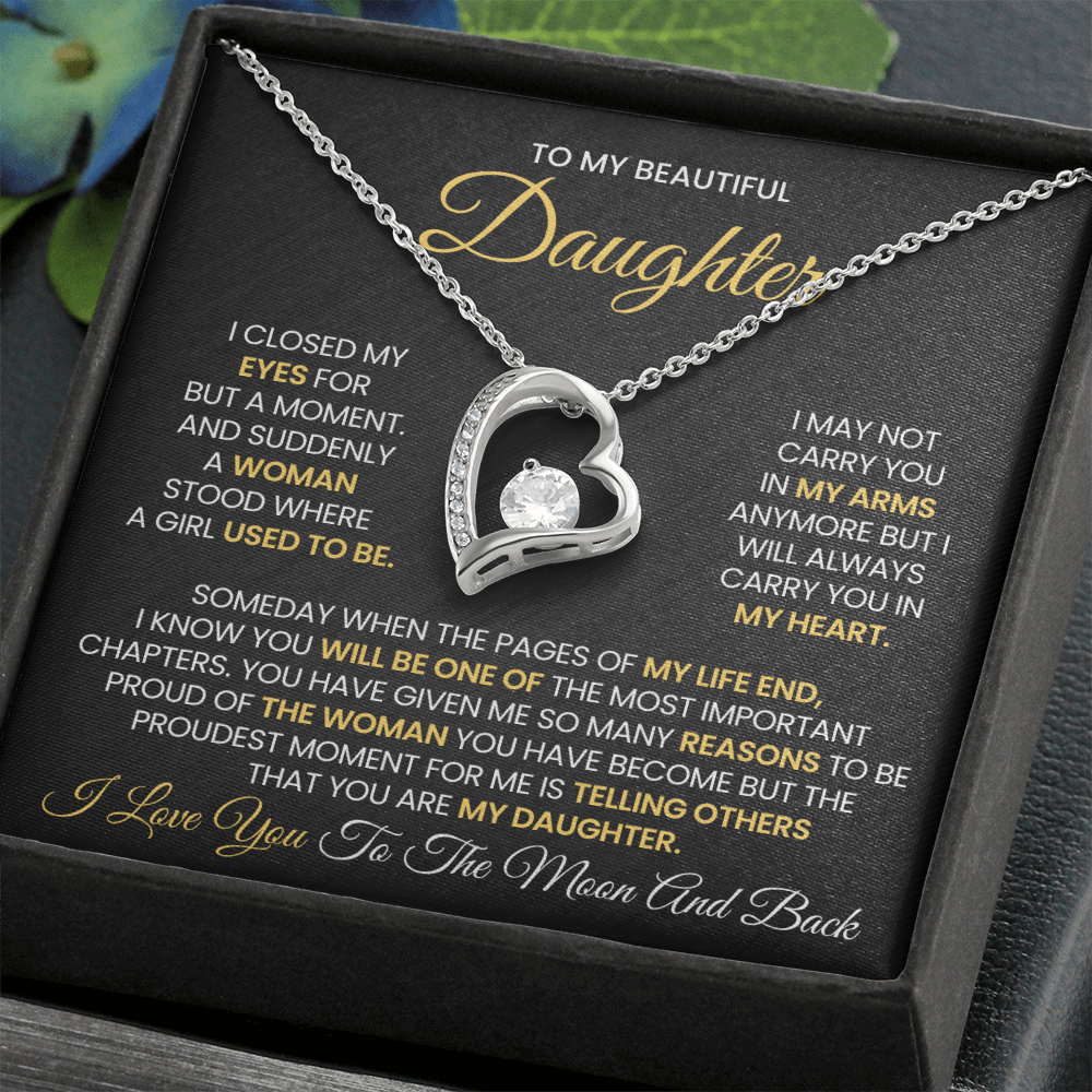 To My Daughter - Forever Love Necklace Gift