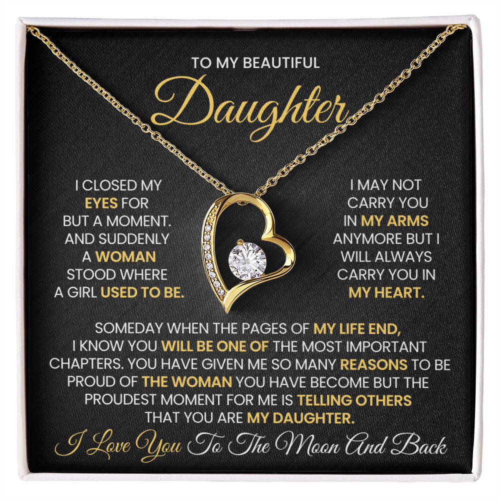 To My Daughter - Forever Love Necklace Gift