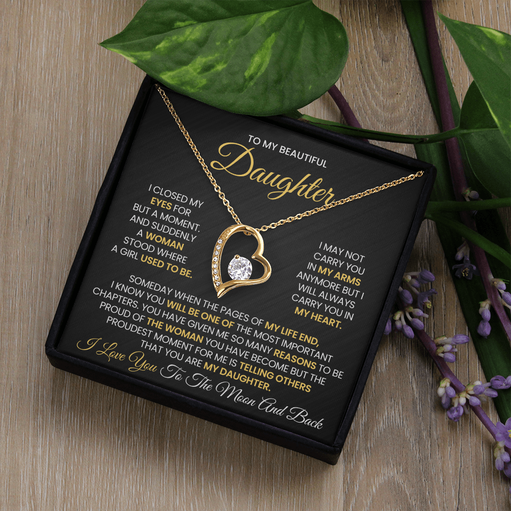 To My Daughter - Forever Love Necklace Gift