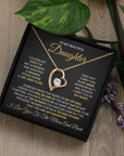 To My Daughter - Forever Love Necklace Gift