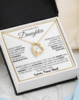 To My Beautiful Daughter - Love Dad - Forever Love Necklace Gift Set - LK001