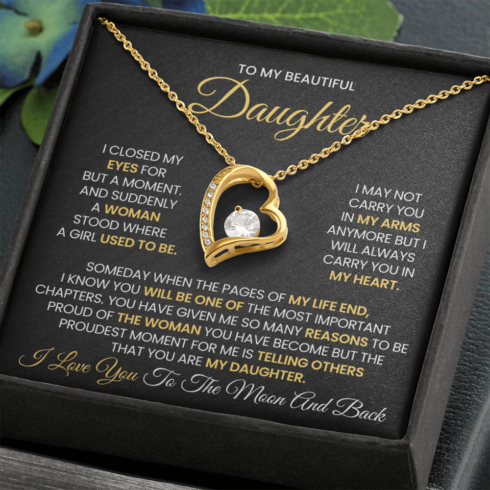 To My Daughter - Forever Love Necklace Gift