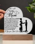 To My Son - Acrylic Heart Plaque Gift From Mom