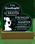 To My Granddaughter - Acrylic Heart Plaque Gift