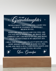 To My Granddaughter - Acrylic Square Gift