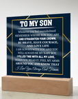 To My Son - Acrylic Square Plaque Gift