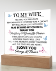 To My Wife - Acrylic Square Plaque Gift