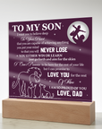 To My Son - Acrylic Square Plaque Gift From Dad