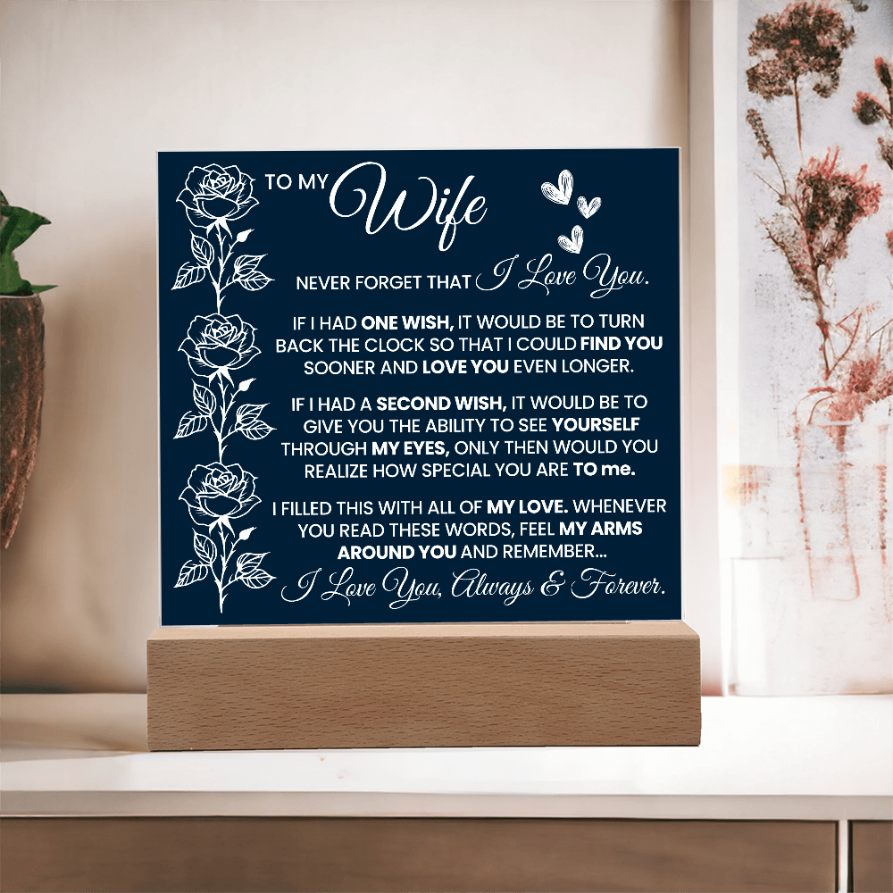 To My Wife - Acrylic Square Plaque Gift