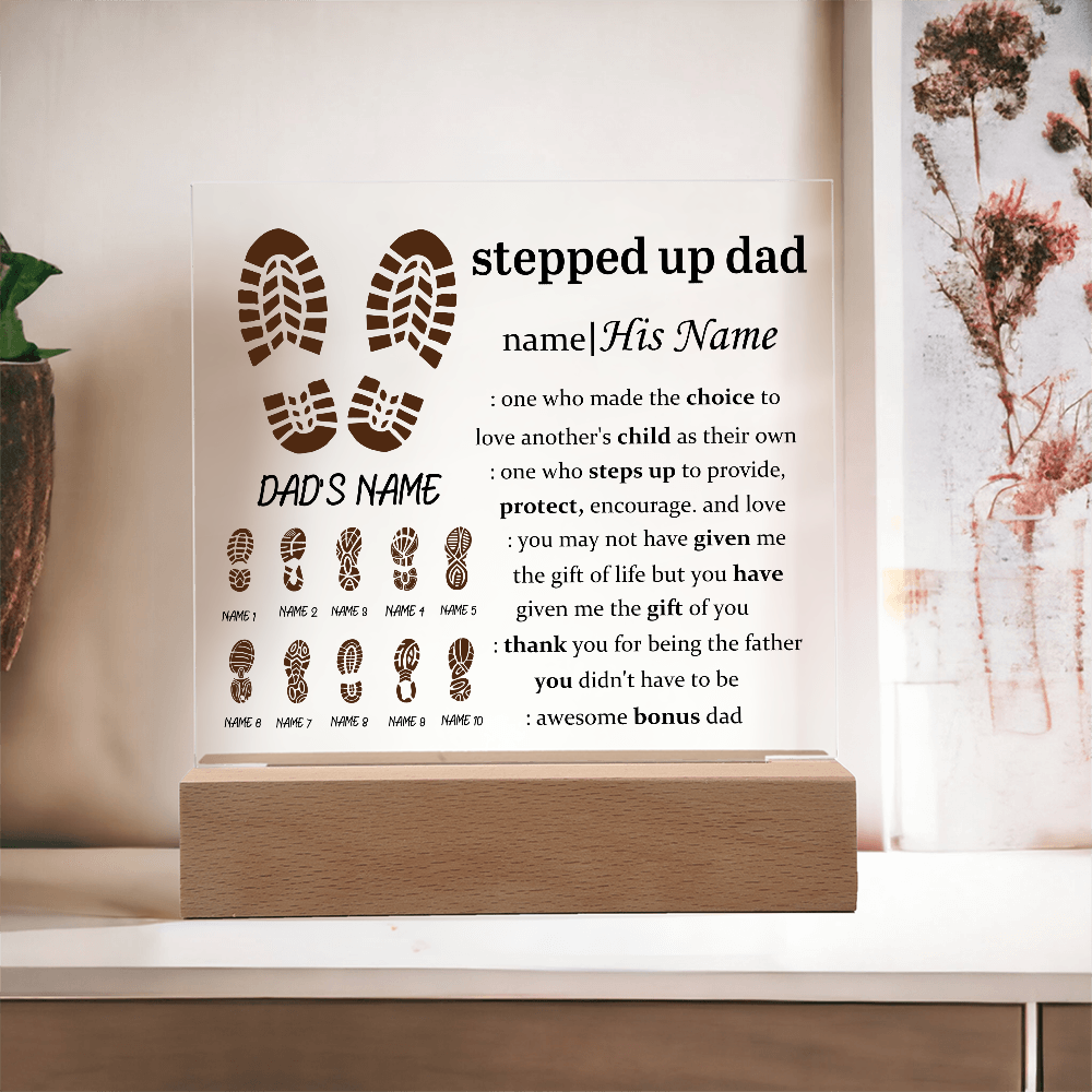 To My Dad - Acrylic Square Plaque Gift