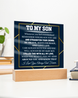 To My Son - Acrylic Square Plaque Gift