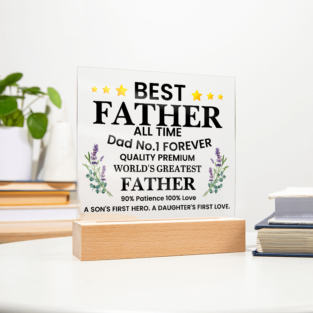 To My Dad - Acrylic Square Plaque Gift